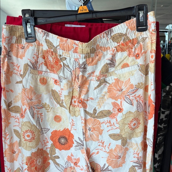 Floral Print Pants with Elastic Waist - Picture 5 of 6